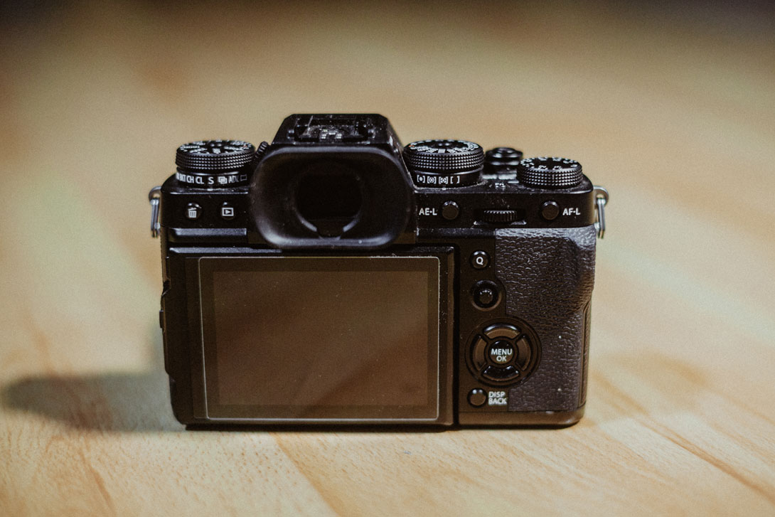 Zadní strana fotoaparátu Fujifilm X-T3